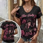 Elvis Presley 3D Women’s V-Neck T-Shirt – HOATT18923