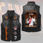 Elvis Presley Premium 2D Sleeveless Leather Vest – HOATT18765
