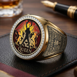 Freddie Mercury 3D Engraved Ring - TMTHU7074