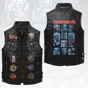 Iron Maiden Premium 2D Sleeveless Leather Vest - HOATT18411