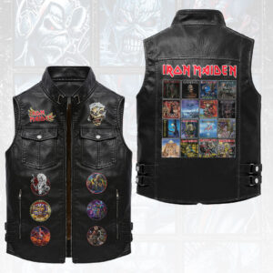 Iron Maiden Premium 2D Sleeveless Leather Vest - HOATT18412