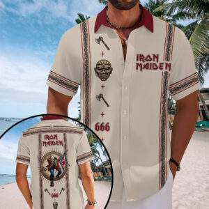 Iron Maiden Short Sleeve Button-Down Shirt – TMTHU7126