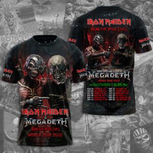 Iron Maiden x Megadeth 2026 World Tour 3D Apparel - TMTHU6800