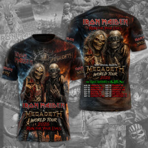 Iron Maiden x Megadeth 2026 World Tour 3D Apparel - TMTHU6875