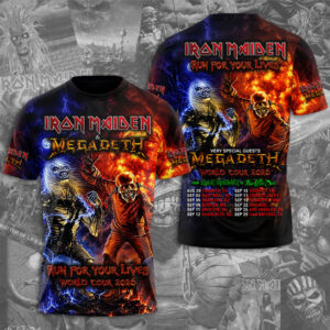 Iron Maiden x Megadeth 2026 World Tour 3D Apparel - TMTHU6964