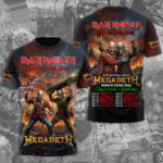 Iron Maiden x Megadeth 2026 World Tour 3D Apparel – TMTHU7031