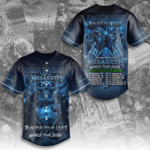 Iron Maiden x Megadeth 2026 World Tour Baseball Jersey - TMTHU7101