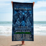 Iron Maiden x Megadeth 2026 World Tour Rectangle Beach Towel – TMTHU7129