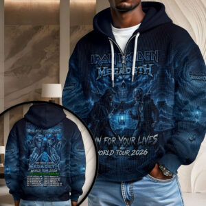 Iron Maiden x Megadeth 2026 World Tour 3D Unisex Waffle Hoodie - TMTHU7100