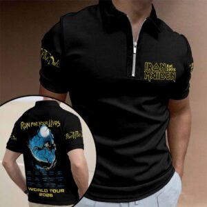 Iron Maiden 2026 World Tour Zip Polo Shirt - HOATT18340
