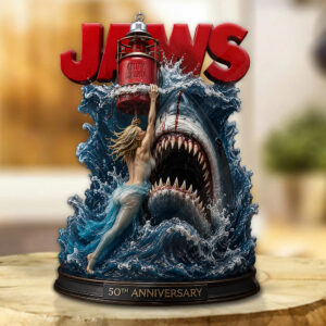 Jaws 50th Anniversary Custom Shape Acrylic Plaque - GNE7260