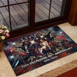 KISS Destroyer 50th Anniversary 2026 Custom Doormat - TMTHU6652