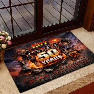 KISS Destroyer 50th Anniversary 2026 Custom Doormat - TMTHU6781