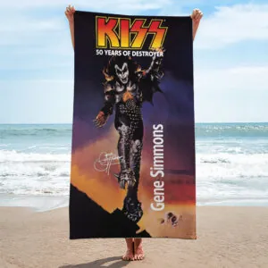 KISS x Gene Simmons Rectangle Beach Towel - TMTHU6766.2