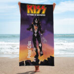 KISS x Peter Criss Rectangle Beach Towel – TMTHU6766.3