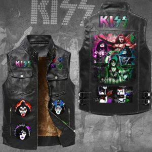 KISS Premium 2D Sleeveless Leather Vest - GNE6758