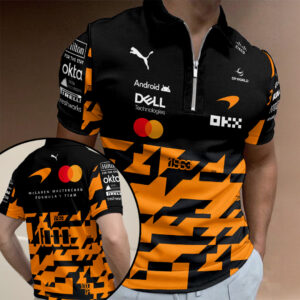 McLaren 2026 Team 1000th GP Zip Polo Shirt - TANTN23954