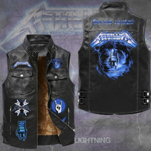 Metallica Premium 2D Sleeveless Leather Vest - GNE6812