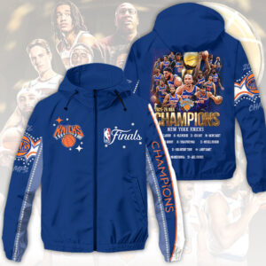 New York Knicks 2026 NBA Finals Champions 3D Windbreaker Jacket - HOATT18982