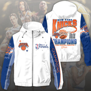 New York Knicks 2026 NBA Finals Champions 3D Windbreaker Jacket - HOATT19005