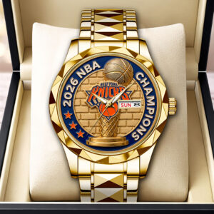 New York Knicks 2026 NBA Finals Champions Alloy Luxury Quartz Watch - HOATT18958