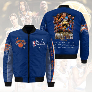 New York Knicks 2026 NBA Finals Champions 3D Bomber Jacket - HOATT19036