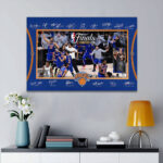 New York Knicks 2026 NBA Finals Champions Rectangle Canvas With Inner Frame – HOATT18771