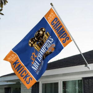 New York Knicks 2026 NBA Finals Champions 3D Double-side House Flag - HOATT18623