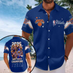 New York Knicks 2026 NBA Finals Champions Short Sleeve Button-Down Shirt – HOATT19033