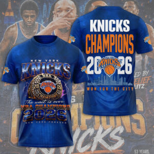 New York Knicks NBA Finals Champions 2026 3D Apparel - TMTHU6810