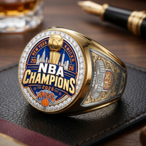 New York Knicks NBA Champions 2026 3D Engraved Ring - TMTHU7079