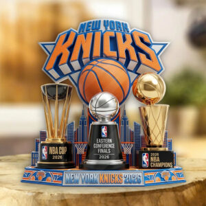 New York Knicks NBA Champions 2026 Custom Shape Acrylic Plaque - TMTHU6804