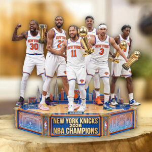 New York Knicks NBA Champions 2026 Custom Shape Acrylic Plaque - TMTHU6990