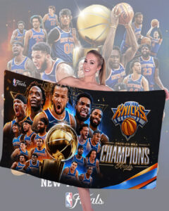New York Knicks NBA Champions 2026 Rectangle Beach Towel - TMTHU6805