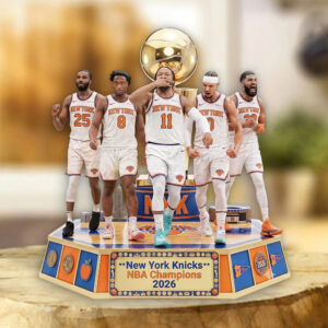 New York Knicks NBA Champions 2026 Custom Shape Acrylic Plaque - TMTHU6882