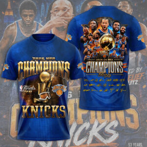 New York Knicks NBA Finals Champions 2026 3D Apparel - TMTHU6913