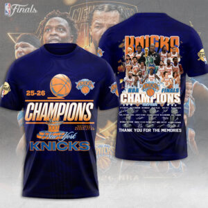 New York Knicks NBA Finals Champions 2026 3D Apparel - TMTHU6915