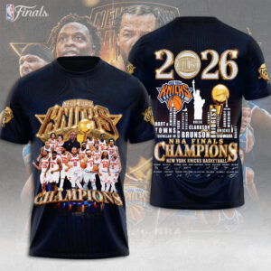 New York Knicks NBA Finals Champions 2026 3D Apparel - TMTHU6929