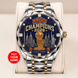 Personalized New York Knicks NBA Finals Champions 2026 Alloy Luxury Quartz Watch - TANTN23967