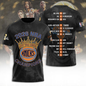 New York Knicks NBA Finals Champions 2026 3D Apparel - TANTN23635