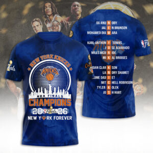 New York Knicks NBA Finals Champions 2026 3D Apparel - TANTN23667