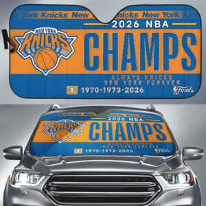 New York Knicks NBA Finals Champions 2026 Auto Sun Shade - TANTN23711