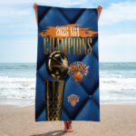 New York Knicks NBA Finals Champions 2026 Rectangle Beach Towel – TANTN23714