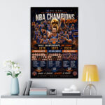 New York Knicks NBA Finals Champions 2026 Rectangle Canvas With Inner Frame – TANTN23759