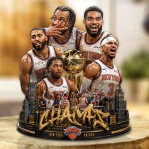 New York Knicks 2026 NBA Champions Custom Shape Acrylic Plaque - GNE7172