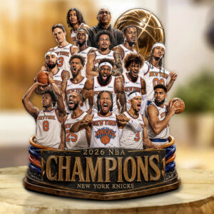New York Knicks 2026 NBA Champions Custom Shape Acrylic Plaque - GNE7176