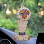 New York Knicks 2026 NBA Finals Champions Custom shape 2-sided Acrylic Car Ornament – HOATT19071