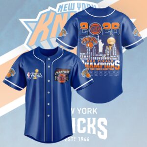 New York Knicks 2026 NBA Finals Champions Baseball Jersey - HOATT18796