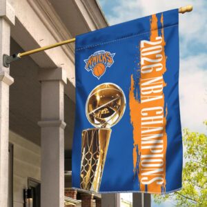 New York Knicks 2026 NBA Finals Champions 3D Double-side House Flag - HOATT18872