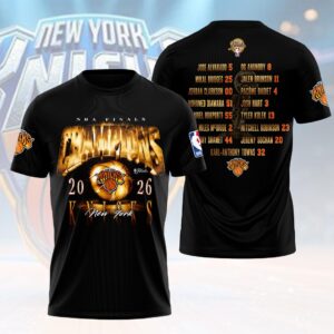 New York Knicks 2026 NBA Finals Champions 3D Apparel - HOATT18749